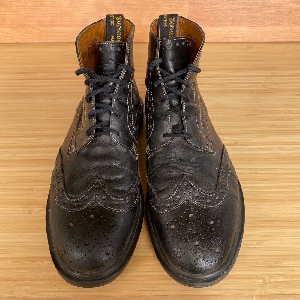 Dr. Martens Air Cushion Sole High Top Men's Black Leather Lace Up Shoe Size 10